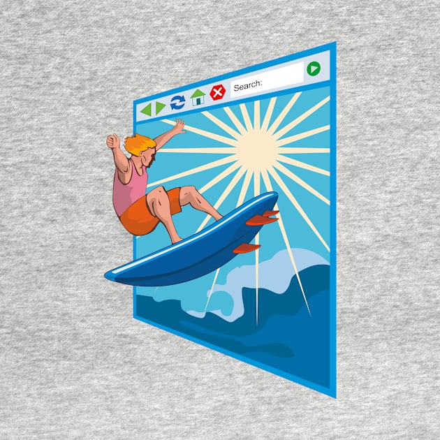 Surfing on Internet Retro by retrovectors